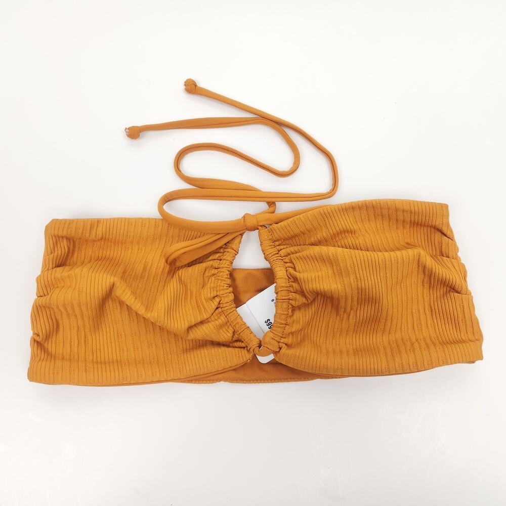 L*Space Dawn Bikini Top in Inka Gold Size Small NWT Convertible